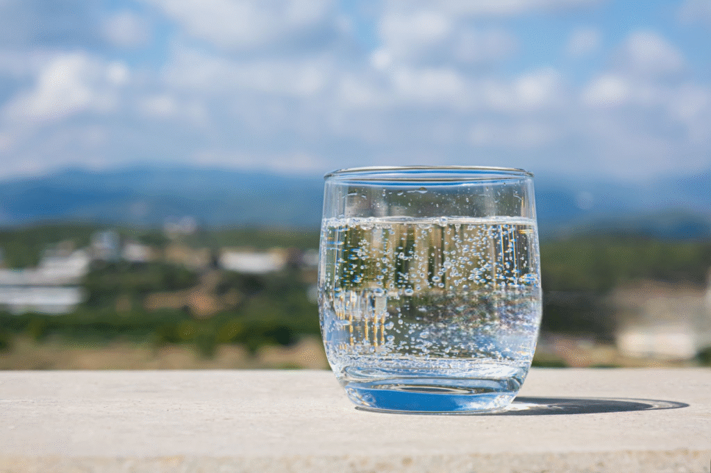 eau gazeuse naturelle sans adjonction gaz